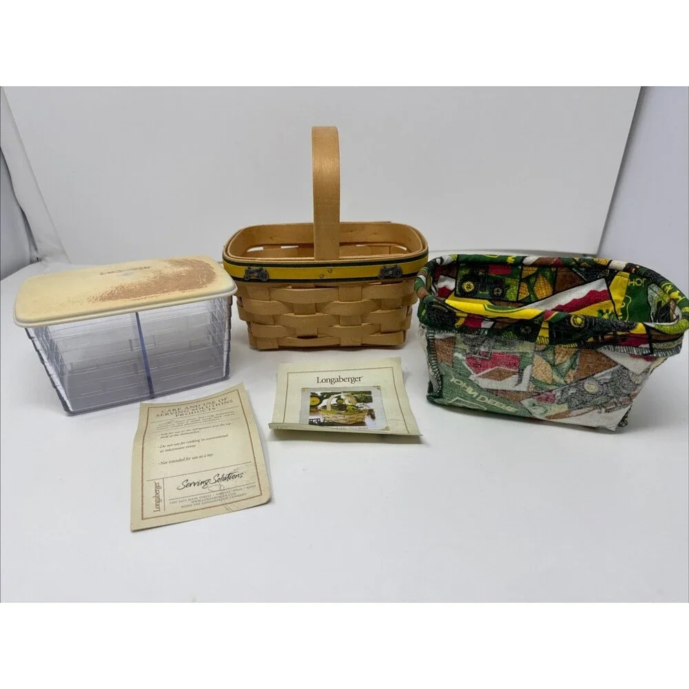 John Deere Tractor Longaberger Basket Liner Serving Solutions Protector Tea 2006
